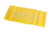 CanDo Latex Free Exercise Band - 5' length - Yellow - x-light — for Resistance Training and Rehabilitation