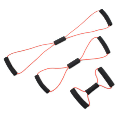 CanDo Tubing BowTie Exerciser - 3-piece set (14", 22", 30") — for Resistance Tubing in Clinical and Institutional Care