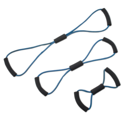 CanDo Tubing BowTie Exerciser - 3-piece set (14", 22", 30") — for Resistance Tubing in Clinical and Institutional Care