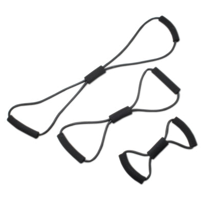CanDo Tubing BowTie Exerciser - 3-piece set (14", 22", 30") — for Resistance Tubing in Clinical and Institutional Care