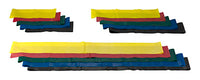 CanDo Band Exercise Loop - 3 piece set (10",15",30"), (1 per set: yellow, red, green, blue, black) — for Resistance Training and Rehabilitation