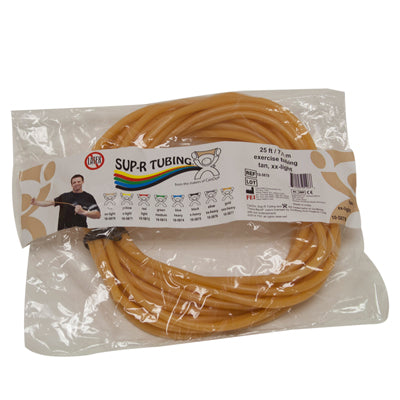 Sup-R Tubing Latex Free Exercise Tubing - 25' roll - Tan - xx-light — for Resistance Training and Rehabilitation