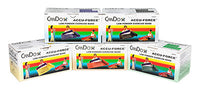 CanDo AccuForce Exercise Band - 6 yard rolls, 5-piece set (1 each: yellow, red, green, blue, black) — for Resistance Training and Rehabilitation