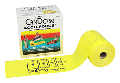 CanDo AccuForce Exercise Band - 6 yard roll - Yellow - x-light — for Resistance Training and Rehabilitation