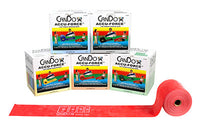 CanDo AccuForce Exercise Band - 6 yard rolls, 5-piece set (1 each: yellow, red, green, blue, black) — for Resistance Training and Rehabilitation