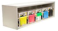 CanDo Dispens-a-Band exercise band rack, wood, 5 rolls, INCLUDING: 5 x 50 yard CanDo AccuForce low powder set (yellow, red, green, blue, black) — for Resistance Training and Rehabilitation