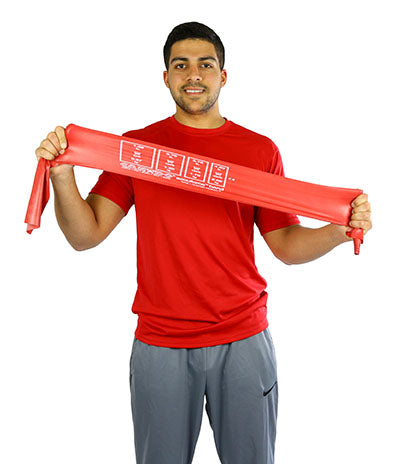 CanDo AccuForce Exercise Band - box of 40, 4-foot lengths - Red - light — for Resistance Training and Rehabilitation