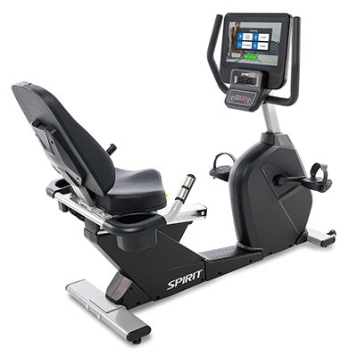 Spirit CR800ENT Recumbent Bike, 57" x 30" x 51" — for Fitness Equipment in Clinical and Institutional Care