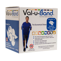 Val-u-Band Resistance Bands, Dispenser Roll, 50 Yds., Blueberry-Level 4/7, Latex-Free — for Resistance Training and Rehabilitation