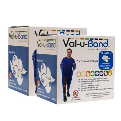 Val-u-Band Resistance Bands, Dispenser Roll, 100 Yds. (2 x 50 Yds.), Blueberry-Level 4/7, Latex-Free — for Resistance Training and Rehabilitation
