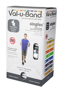 Val-u-Band Resistance Bands, Pre-Cut Strip, 5', Mushroom-Level 6/7, Latex-Free — for Resistance Training and Rehabilitation