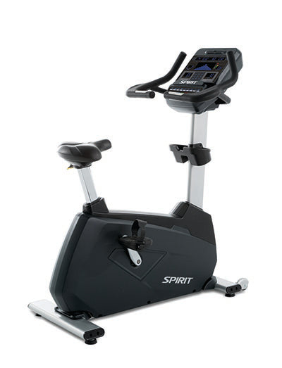 Spirit CU900 Upright Bike, 77" x 32" x 67" — for Fitness Equipment in Clinical and Institutional Care