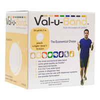 Val-u-Band Resistance Bands, Dispenser Roll, 50 Yds., Peach-Level 1/7, Contains Latex — for Resistance Training and Rehabilitation