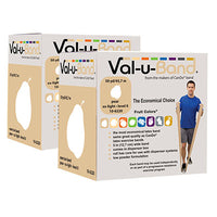 Val-u-Band Resistance Bands, Dispenser Roll, 100 (Yds. (2 x 50 Yds.), Pear-Level 0/7, Contains Latex — for Resistance Training and Rehabilitation