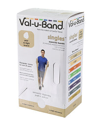 Val-u-Band Resistance Bands, Pre-Cut Strip, 5', Pear-Level 0/7, Contains Latex — for Resistance Training and Rehabilitation