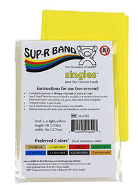 Sup-R Band Latex Free Exercise Band - 5-foot Singles, Yellow - x-light — for Resistance Training and Rehabilitation