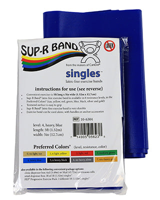 Sup-R Band Latex Free Exercise Band - 5 foot Singles, Red - light — for Resistance Training and Rehabilitation
