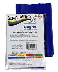 Sup-R Band Latex Free Exercise Band - 5 foot Singles, Red - light — for Resistance Training and Rehabilitation