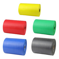 Sup-R Band Latex Free Exercise Band - 6 yard roll - 5-piece set (1 each: yellow, red, green, blue, black) — for Resistance Training and Rehabilitation