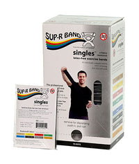 Sup-R Band latex-free, 5-foot Singles, 30 piece dispenser, yellow — for Resistance Training and Rehabilitation