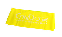 CanDo Low Powder Exercise Band - 5' length - Yellow - x-light — for Resistance Training and Rehabilitation