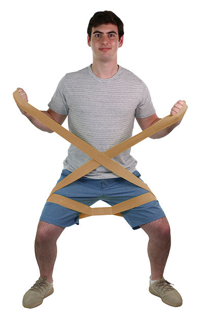 CanDo Multi-Grip Exerciser 30 Yard Roll, XX-Light, Tan — for Resistance Training and Rehabilitation