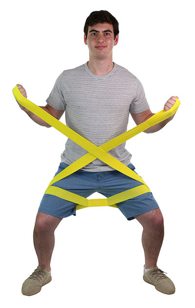 CanDo Multi-Grip Exerciser 30 Yard Roll, X-Light, Yellow — for Resistance Training and Rehabilitation