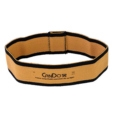 CanDo Fabric Loop Plus, 8" Long Single Loop, Tan (XX-Light) — for Resistance Training and Rehabilitation