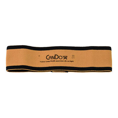 CanDo Fabric Loop Plus, 8" Long Single Loop, Tan (XX-Light) — for Resistance Training and Rehabilitation