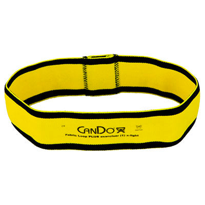 CanDo Fabric Loop Plus, 8" Long Single Loop, Yellow (X-Light) — for Resistance Training and Rehabilitation