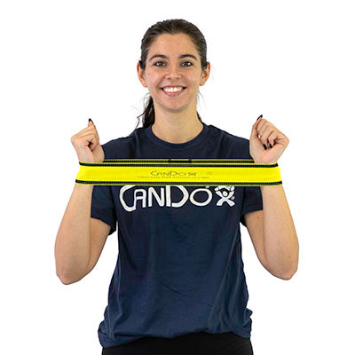 CanDo Fabric Loop Plus, 8" Long Single Loop, Yellow (X-Light) — for Resistance Training and Rehabilitation