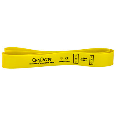 CanDo Intensity Loop, 40" Exerciser, X-Light, Yellow, 15 - 25 lb — for Electrotherapy Pain Management
