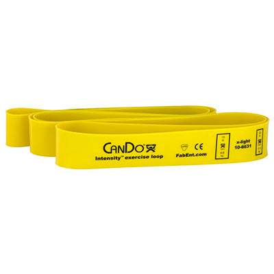 CanDo Intensity Loop, 40" Exerciser, X-Light, Yellow, 15 - 25 lb — for Electrotherapy Pain Management