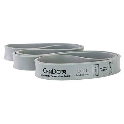 CanDo Intensity Loop, 40" Exerciser, XX-Heavy, Silver, 70 - 105 lb — for Electrotherapy Pain Management
