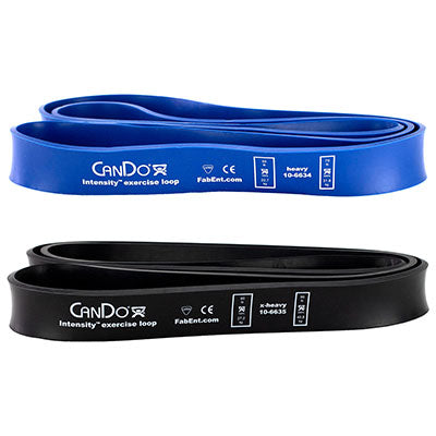 CanDo Intensity Loop, Set of 2: Blue (Heavy), 50 - 70 lb and Black (X-Heavy), 60 - 90 lb — for Electrotherapy Pain Management