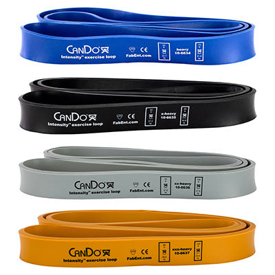 CanDo Intensity Loop, Set of 4: Blue (Heavy) through Gold (XXX-Heavy) — for Electrotherapy Pain Management