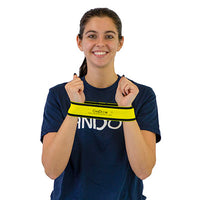 CanDo Fabric Loop Plus, 8" Long Single Loop Set of 3, Yellow, Red, Green — for Resistance Training and Rehabilitation