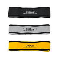 CanDo Fabric Loop Plus, 8" Long Single Loop Set of 3, Black, Silver, Gold — for Resistance Training and Rehabilitation