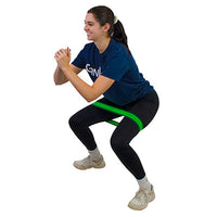 CanDo Fabric Loop Plus, 12" Long Single Loop Set of 3, Green, Blue, Black — for Resistance Training and Rehabilitation