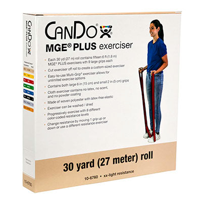 CanDo Multi-Grip Exerciser Plus, 30 Yard Roll, Tan (XX-Light) — for Resistance Training and Rehabilitation