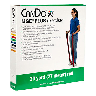 CanDo Multi-Grip Exerciser Plus, 30 Yard Roll, Green (Medium) — for Resistance Training and Rehabilitation