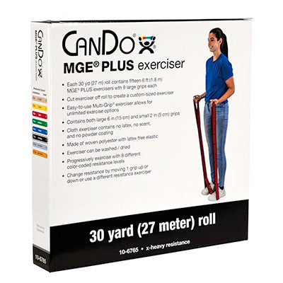 CanDo Multi-Grip Exerciser Plus, 30 Yard Roll, Black (X-Heavy) — for Resistance Training and Rehabilitation