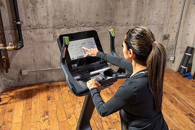 SportsArt C574U Elite Upright Cycle, 13" Senza Touchscreen — for Fitness Equipment in Clinical and Institutional Care