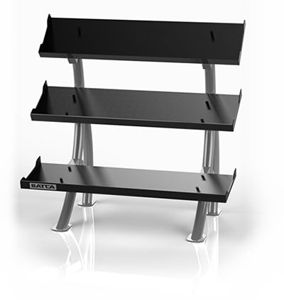 Batca Fitness Systems, 3 Tier Dumbbell Rack, 4' — for Strength Training and Rehabilitation