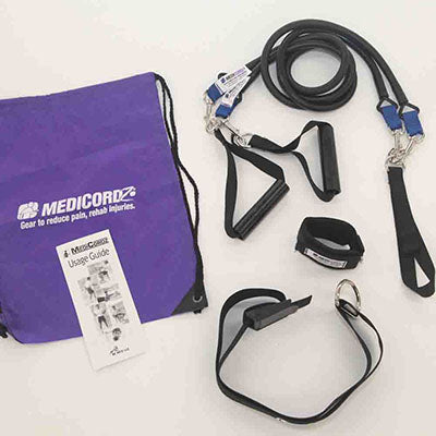 NZ Cordz MediCordz Modular Tubing Rehab Kit, Yellow (5 - 14 lbs) — for Resistance Tubing in Clinical and Institutional Care