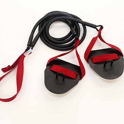 NZ Cordz StrechCordz with Paddles, Silver (3 - 8 lbs) — for Resistance Tubing in Clinical and Institutional Care
