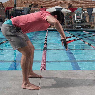 NZ Cordz StrechCordz with Paddles, Red (12 - 31 lbs) — for Resistance Tubing in Clinical and Institutional Care