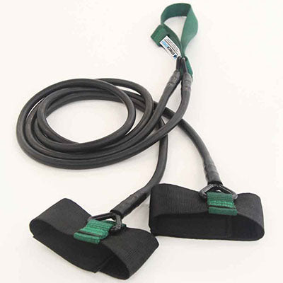 NZ Cordz StrechCordz with Leg straps, Silver (3 - 8 lbs) — for Resistance Tubing in Clinical and Institutional Care