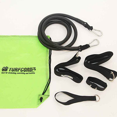 NZ Cordz TurfCordz Safety Sprint Belt, 8-foot, Black (20-45 lbs/9.1-20.4kg of pull) — for Resistance Tubing in Clinical and Institutional Care