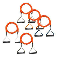 Stroops Slastix Toner with Standard Handle, Orange, Set of 5 (Very Light through Very Heavy) — for Resistance Training and Rehabilitation